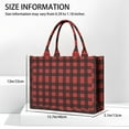 thumbnail image 3 of Large Capacity Tote Bag,Red and Black Christmas Plaid Pattern Handbag Fashion Luxury Tote Bag,15.7"x13"x 5.1" Inches,Laptop Compatible, 3 of 6