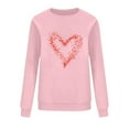 thumbnail image 4 of Fznquz 2026 Valentines Sweatshirts for Women Casual Sweatshirt Long Sleeve Pink Winter Crew Neck Shirts M, 4 of 6