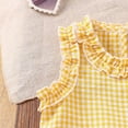 thumbnail image 5 of REDARER Toddler Girls Gingham Ruffle Sleeveless Top and Shorts Two-Piece Summer Outfit,18-24 Months, 5 of 8