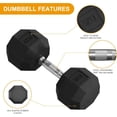 thumbnail image 7 of COZONY PVC & Steel Rubber Hex Dumbbell Set with Rack, 450LB Hexagonal Training Kit for Home Gym, 7 of 7