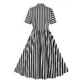 Vintage Dress For Women 1950s Retro Halter Gingham Polka Dots Swing