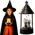 thumbnail image 2 of BNNG Halloween Pumpkin Lantern with Flickering LED, Halloween Skull Pumpkin Lanterns - 5.9 Inch Vintage Candle Decorative Hanging Lanterns for Home Indoor Outdoor, 2 of 7
