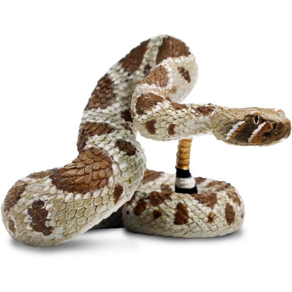 Safari Ltd. Western Diamondback Rattlesnake Figurine - Realistic 5.75" Model Figure - Educational Toy for Boys, Girls, and Kids Ages 3 