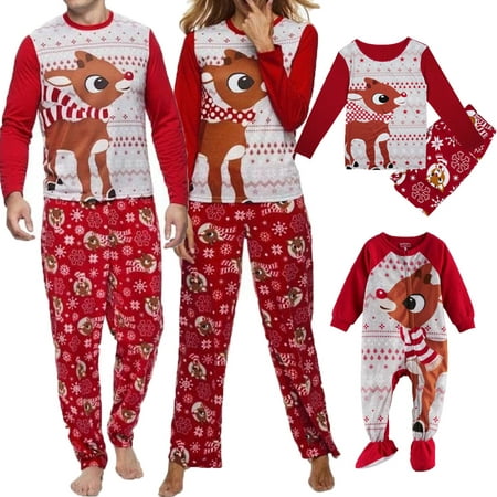 Christmas Family Matching Pyjamas Pajamas Set Xmas Santa Sleepwear Nightwear