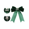 thumbnail image 3 of INSPIRE CHIC Women's Elegant Pre-Tied Velvet Imitation Pearl Rhinestone Bow Brooch, 3 of 5