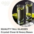 thumbnail image 4 of Oggi Tall Shot Glasses w/Heavy Base, Set 6 - Real Glass Shot Glass Set, Cool & Classic Design Ideal Groomsmen Gifts, Tequila Shot Glasses, Bachelor Party Favors for Men - 2oz / 59ml, 4 of 7