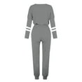 thumbnail image 5 of YUGYXL Jogging Suits for Women Long Sleeve Crewneck Pullover with Track Pant 2 Piece Lounge Set Sweatsuit Travel Outfits Gray XXL, 5 of 5