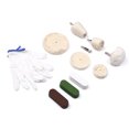 thumbnail image 3 of 11pcs 6.35 Shank Lint Polishing Wheel Polishing Tool Kit with 3pcs Rouge Compound Buffing Wheel Polishing Pad Tools with Glove for Stainless Steel Aluminum Copper Glass, 3 of 8