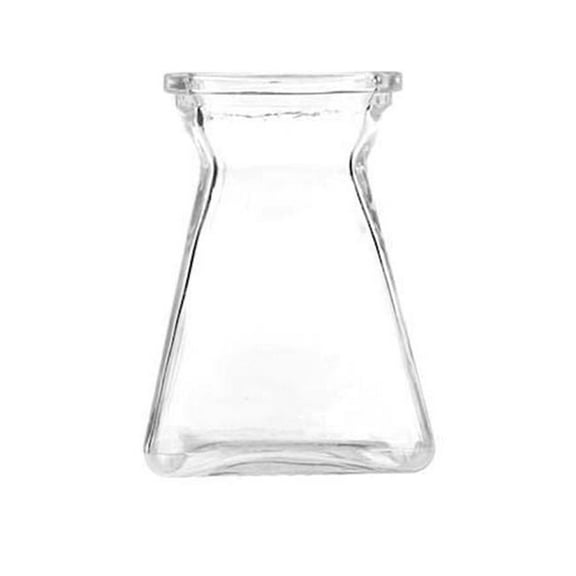Clear Gathered Square 1 Vase