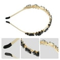 thumbnail image 4 of Unique Bargains Women Knotted Headbands Fashion Vintage Thin Rhinestone Metal Headbands Hair Accessories Black Gray, 4 of 7