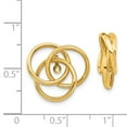 thumbnail image 3 of Real 14kt Yellow Gold Polished Love Knot Earring Jackets; for Adults and Teens; for Women and Men, 3 of 3