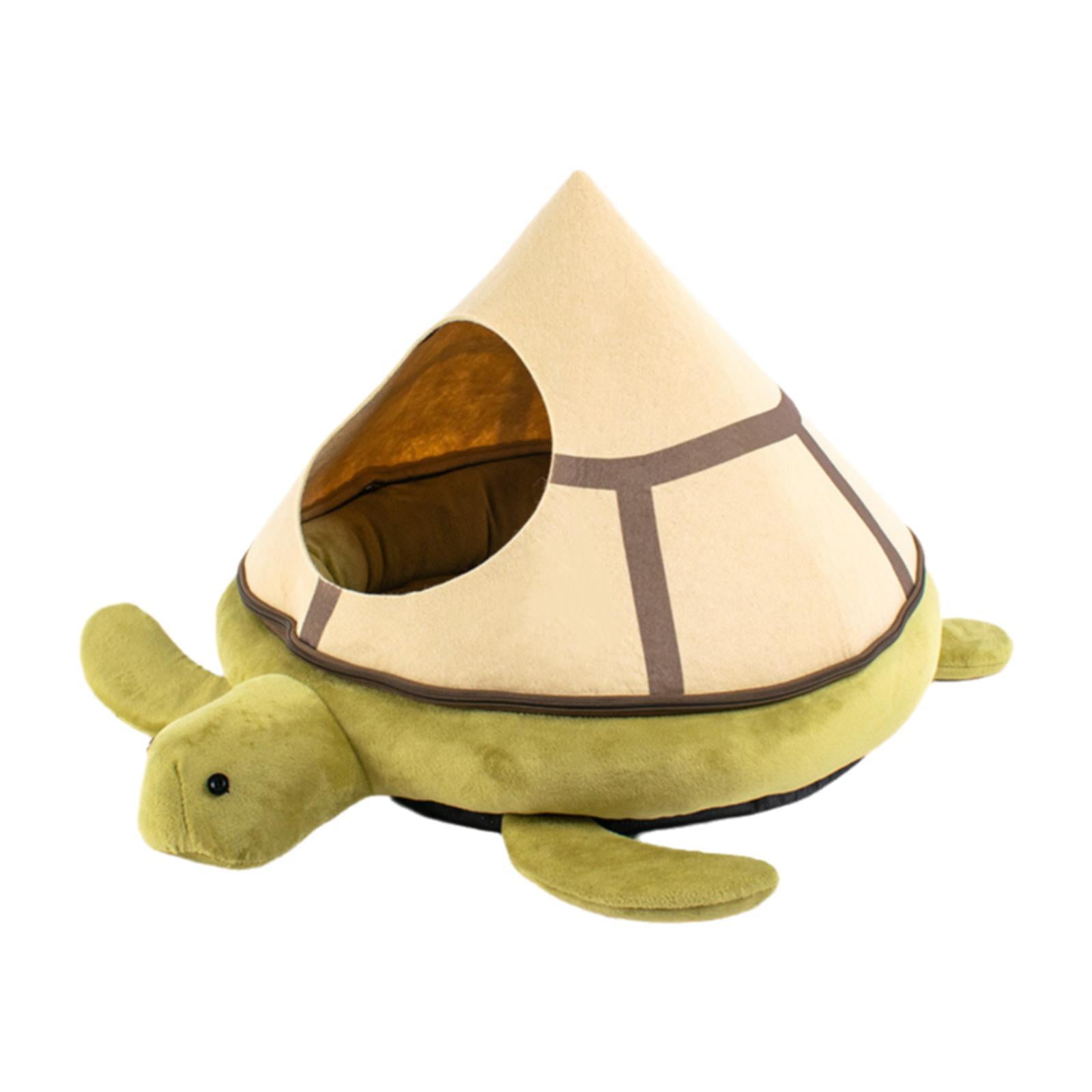 TOOYFUL Cat House Pet Cat Bed for Indoor Cats Winter Kitten Cave Hideaway Hut Cute Puppy Kennel Supplies Sleeping Bed Small Dog House Sea Turtle