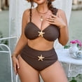 thumbnail image 2 of Wovix Womens High Waisted Bikini Sets Full Coverage Swimsuits Tummy Control Bathing Suit with Spaghetti Straps 2 Piece Swimwears Tankinis Set, 2 of 5