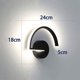 thumbnail image 5 of Lámpara de pared interior LED de 8 W, lámpara de pared con letras creativas, 3000 K, blanco cálido, moderna lámpara de pared de metal para dormitorio, sala de estar, escalera, pasillo (negro), 5 of 5
