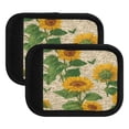 thumbnail image 2 of Luggage Handle Wrap for Suitcase 4-Pack Includes Back Information Card Retro-chic Sunflowers, 2 of 6