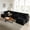 Black, variant on HUTWIFE Modular Sectional Sofa, 75.9 Inch L Shaped Couch Set for Living Room, Loveseat Comfy Cloud Couches with Movable Ottoman, DIY Combination, Chenille
