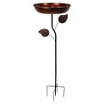 thumbnail image 1 of Comedero para pájaros con bandeja decorativa y elegante comedero para pájaros con estaca para jardín, ideal para patio, porche y jardín exterior., 1 of 8