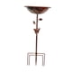 thumbnail image 2 of Baño para pájaros, comedero para pájaros, fácil de diseñar, decoración, baño para pájaros independiente y resistente Mariposa de bronce roja, 2 of 8