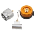thumbnail image 1 of 1 Set 3 Pieces Copper Aluminum Alloy Gas Refill Adapter for Outdoor Camping Hiking Backpacking, 1 of 8