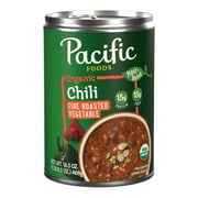 Pacific Foods Organic Fire Roasted Vegetable Chili, Plant Based, 16.5 oz Can