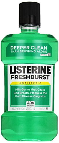 Listerine, Antiseptic Adult Mouthwash Fresh Burst, 1 liter