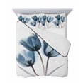 thumbnail image 7 of Navy Blue Tulip Queen Size Down Alternative Comforter, Lightweight Comforter Quilt Bedding Set with Pillow Shams Watercolor Farmhouse Floral Botanical All Seasons Bed Comforter Duvet Insert 90"x96", 7 of 7