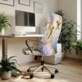 thumbnail image 3 of POLERO All-in-One Office Swivel Chair Slipcover with Hummingbird Hydrangea, Elastic Brushed Fabric Washable Removable Cover for Home and Work Office, 3 of 7