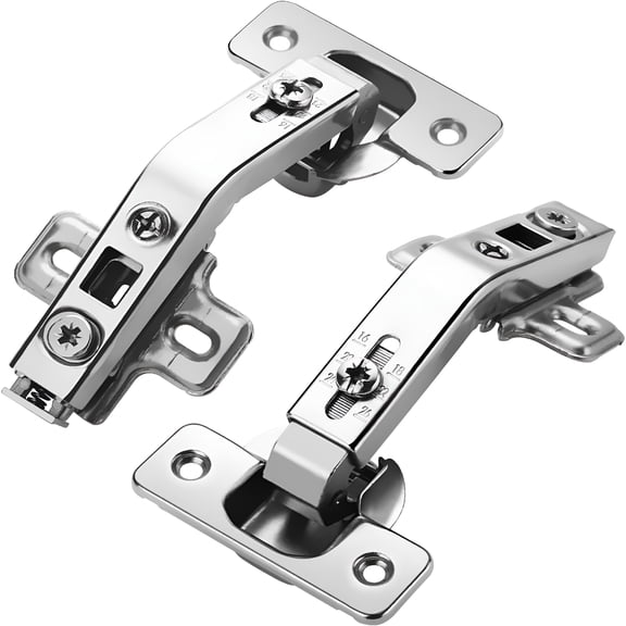 TALENO 2 Pack 1 Pairs 135° Lazy Susan Hinge,Full Overlay Concealed for Corner Kitchen Cabinet Replacement Hardware,Cupboard Folded,Folden Door