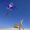 thumbnail image 4 of HENGDA KITE 59in*22in Blue Dragon Kite Outdoor Toy for Adult and Kids Single Line with Tail with Flying Tools Easy Control, 4 of 6