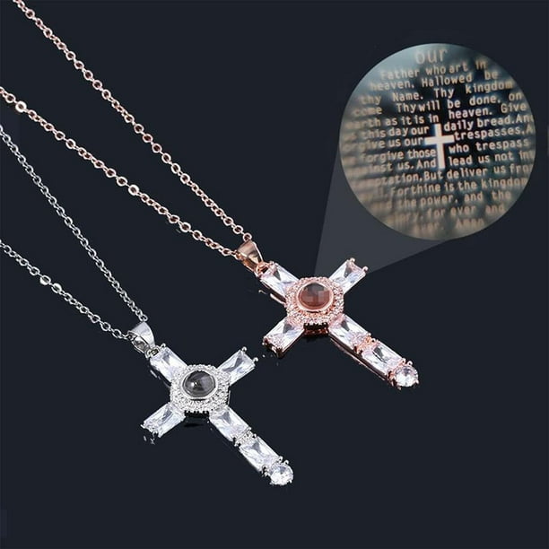 Lord's prayer 2024 cross necklace