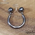 thumbnail image 4 of 14G Titanium Internally Threaded Septum Ring, Horseshoe, Curved Barbell, Circular Bent Barbell, Balls Ends,  Vital Body Jewelry, 4 of 8