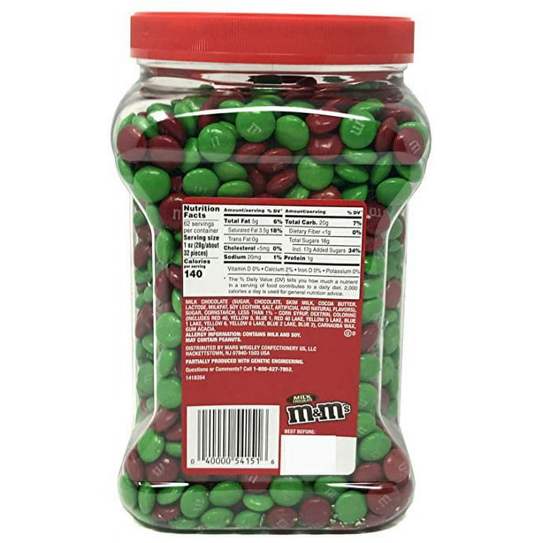 M&Ms Christmas Red & Green Peanut Milk Chocolate Candy 62 oz M  & M M&M's 2024