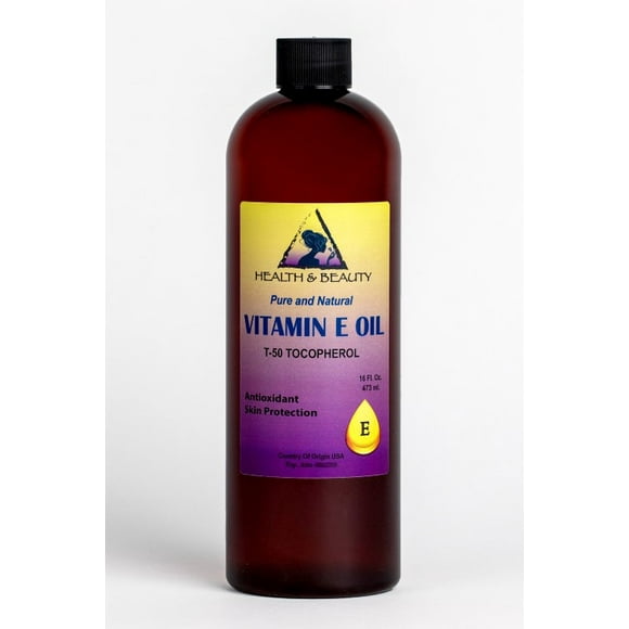 Huile de Vitamine e Tocopherol t-50 Anti-âge premium Naturelle pure 16 oz