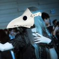 thumbnail image 4 of Máscara de pájaro de médico de la peste de piel sintética gótica, cosplay, , accesorios steampunk, nariz larga, pico de pájaro, disfraz de gas de Halloween, 4 of 5