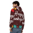 thumbnail image 4 of Goofa Happy Thanksgiving Pattern Mens Full-zip Hoodie, Zip-up Pullover Hooded Sweatshirt, Kangaroo Pocket Hoodie Ideal for Daily Wear, Travel, and Home-Medium, 4 of 5