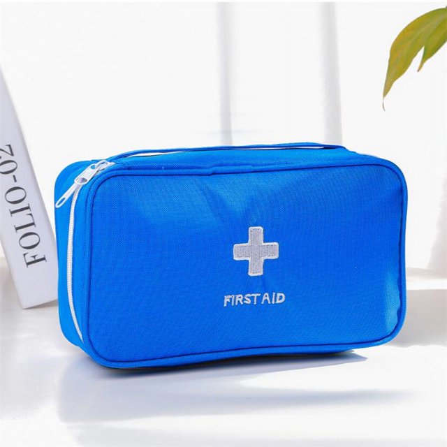 Portable Packing First Aid Kit Emergency Medical Bag Storage Case Waterproof Car Kits Bag Organizer Travel Survival Empty Bag Blue