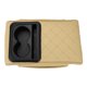 thumbnail image 1 of Cubierta de consola central de automóvil, cojín de consola central multifuncional 13.39"x9.06"x2.36" de cuero napa beige y negro, 1 of 1