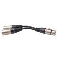 thumbnail image 5 of DOONJIEY 0.3/0.5/1m 3Pin XLR Female Plug to 2XLR Male Y Splitter Cable Cord, 5 of 5