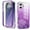 Purple, variant on Cute Marble Case for iPhone 16 Built with Screen Protector,  [Military Grade Drop Tested] Stylish Full Body Shockproof Protective Rugged TPU Case Wireless Charging for Women/Girls,Pink