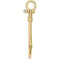 thumbnail image 2 of 14K Yellow Gold 3-D Large Anchor Charm - 46.6mm, 2 of 7
