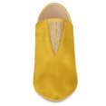 thumbnail image 4 of Botines de tacón de aguja con punta estrecha y diamantes de imitación para mujer Amarillo 39, 4 of 7