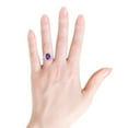thumbnail image 3 of ANGARA Natural 2.7 Ct. Amethyst with Diamond Halo Ring in 14K Rose Gold for Women (Ring Size: 8), 3 of 8