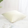 thumbnail image 3 of PiccoCasa 18"x18" Euro Velvet Throw Pillow Cover for Sofa Bed, Pearl White, 3 of 8