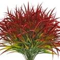 thumbnail image 7 of Scidweet Fall Artificial Plants Outdoor, 16 Bundles Autumn Fake Faux Grass Plastic Plants Fall Decorations for Patio Garden Porch Yard Home Fall Decor, Red, 7 of 7