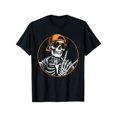 thumbnail image 1 of Kid's Cartoon T Shirt, Boys T Shirt Halloween Skeleton Rock Hand, Rocker, Boy Girl & Boys, Rock Music T-ShirtCrew Neck Short Sleeve T Shirt, 1 of 6