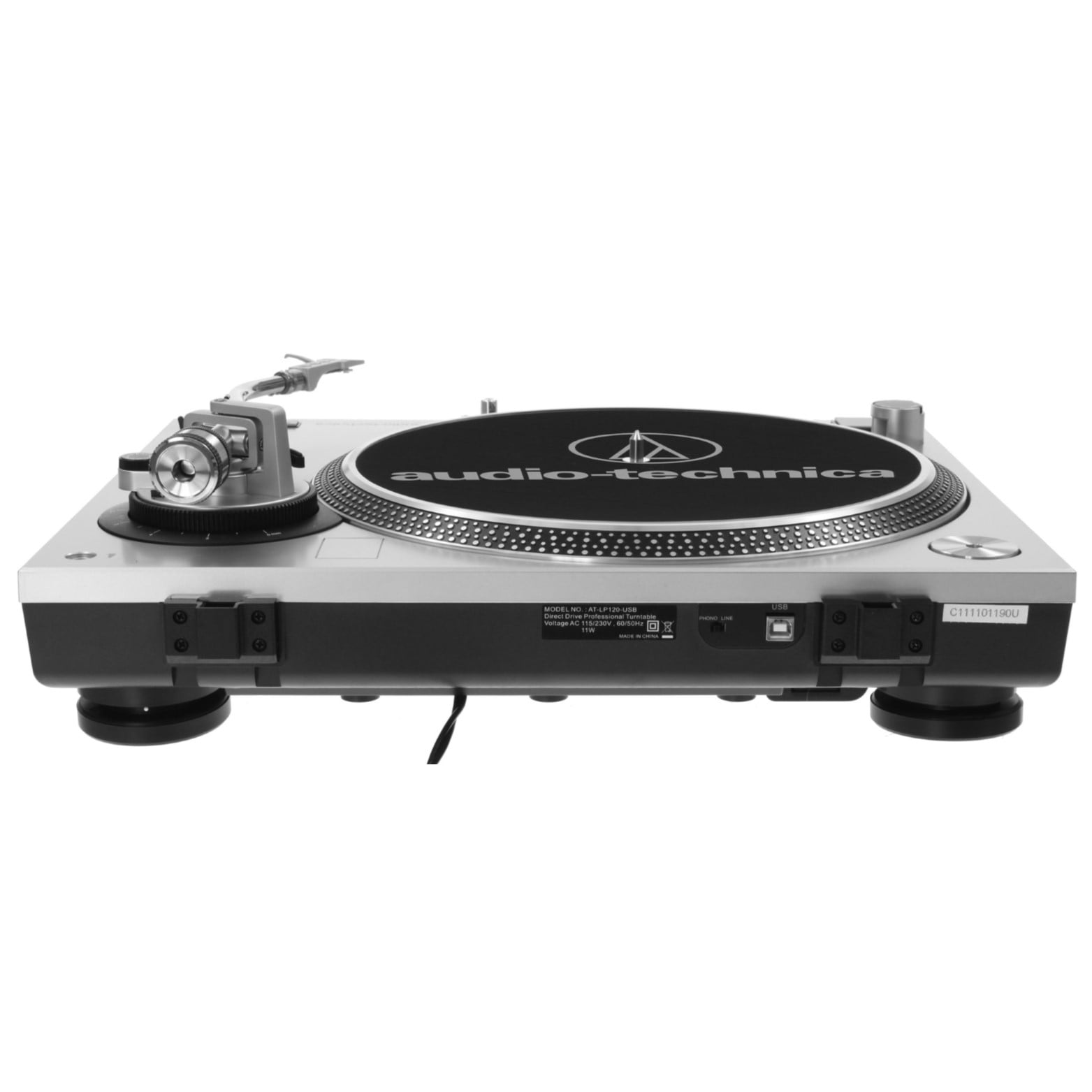 Audio Technica AT LP120 USB Direct Drive Professional Turntable in Silver 