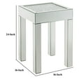 thumbnail image 5 of End Table with Faux Acrylic Diamond Top and Block Legs, Silver, 5 of 5