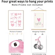 FacoFaco Pink Coquette Trendy Preppy Wall Art Prints 8 x 10 Posters 4 Pack