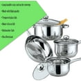thumbnail image 6 of Gourmet Edge Stainless Steel Cookware Set, Cooking Pot and Pans with Lids, (7 Piece), 6 of 6