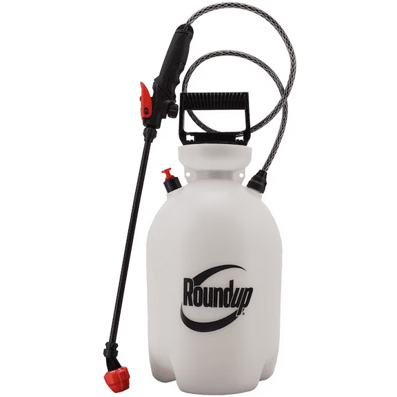 Roundup 2 Gallon Handheld Sprayer Reinforced Hose Adjustable Nozzle Garden Tool